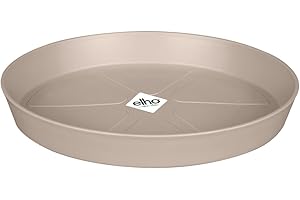 Elho Loft Urban Saucer Round 28 - Plato por Exterior Accesorios - Ø 27.5 x H 3.5 cm - Beige/Beige Seta