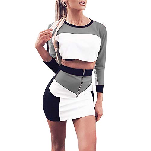 Zarupeng Trajes de niñas, 2 Piezas Mujeres chándal Sudadera Conjuntos de Falda de Manga Larga Traje Casual