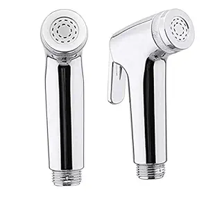 INDOROX Acrylonitrile Butadiene Styrene Faucet Shower Toilet Jet Spray, Silver, Chrome finish