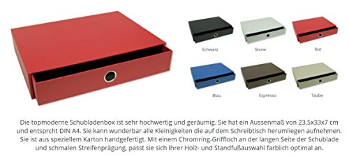 Monitorständer mit Schublade – Bildschirmständer Monitorerhöhung Schreibtischregal Ergonomisches arbeiten mit PC und Mac. Holzart: (Alu Dekor) - 3
