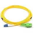 DKURVE LC/UPC-SC/APC Singlemode 9/125 Duplex LSZH Fiber Optic Patch Cord (5M)