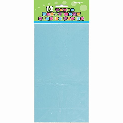 Papier Partytüte Babyblau 21 x 13cm – 12 Stück Packung - 2