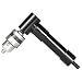 Produktbild KKmoon Rechter Winkel Bohrfutter Adapter, Hohe Qualität Aluminium Bohraufsatz Winkelbohrvorsatz mit 10mm Spannschlüssel 8mm Sechskant Schaft Drehmoment 25 N · m Schwarz