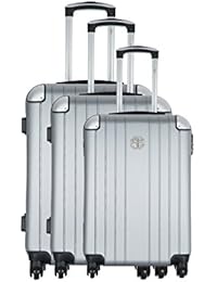 LES PTITES BOMBES Set de 3 trolleys rígidos BD-5953 Plateado