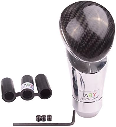 ABy Universal Auto Car Carbon Fiber Gear Stick Shift Shifter Lever Knob For Most Car(Black)