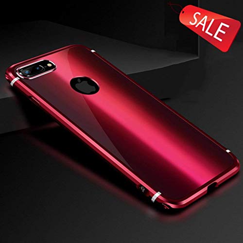 Preisvergleich Produktbild Weekendy Handyhülle iPhone Hülle iPhone7 iPhone7plus iPhone8 iPhone8plus dünne Metallkreation Minimalistische Schutzhülle (Farbe: Blau, Größe: 8plus) ( Farbe : Red , Größe : Iphone8 )
