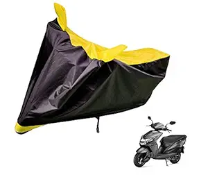 Auto Hub Waterproof Bike Body Cover for Honda Dio - Black/Yellow