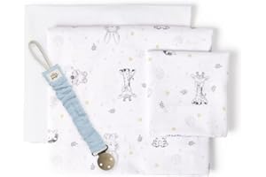 INTERBABY Sábanas cuna Koala blanco y azul