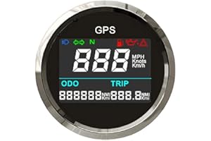 ‎ELING ELING Digital GPS Tachometer Einstellbare Kilometerzähler Für Boot Yacht Motorrad Auto 2 zoll (52mm)