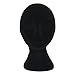 JaneDream Vivid Styrofoam Foam Mannequin Manikin Head Model Wigs Cap Display Stand Black (Female)