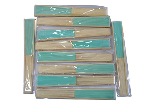 Silk Handfächer 10 Stück, Kunstseide, elegantes Handfächer, aus Bambus, Rippen Teil Geschenkanhänger - 5