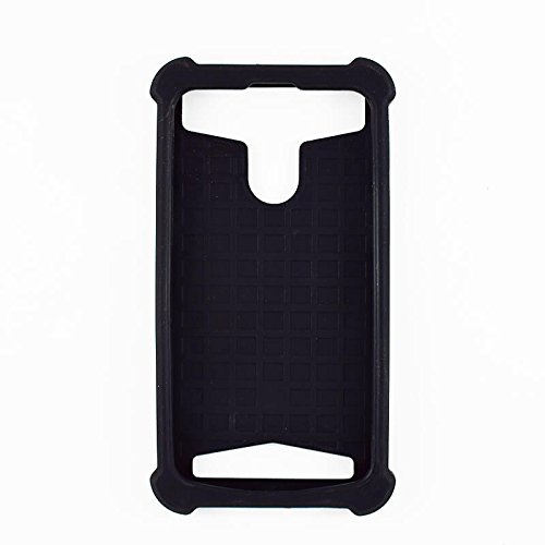 Generica - Funda Universal Silicona y Piel Negro para M  viles 5 3 a 5 5 Pulgadas