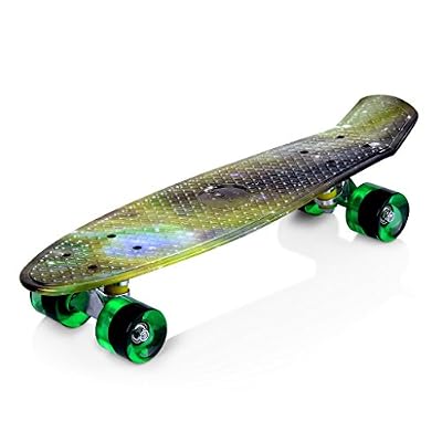 Enkeeo Planche à Roulettes Skateboard Cruiser en plastique avec plate-forme robuste 4 PU Casters pour les enfants, jeunes et adultes