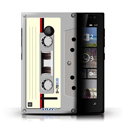 STUFF4 Phone Case / Cover for Microsoft Lumia 435 / Compact Cassette Tape Design / Retro Tech Collection