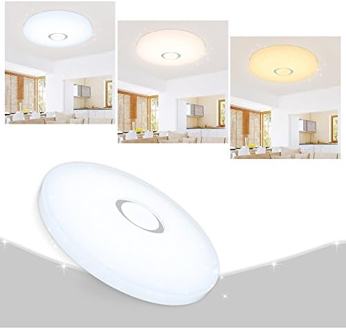 VINGO® 50W LED Wall Ceiling Color Changing Ceiling Light Round Ceiling Lamp Modern 3in1 Ceiling Lighting Bedroom Mordern Children's Room Starry Beautiful Starlight Effect Decor [Energy Class A ++]