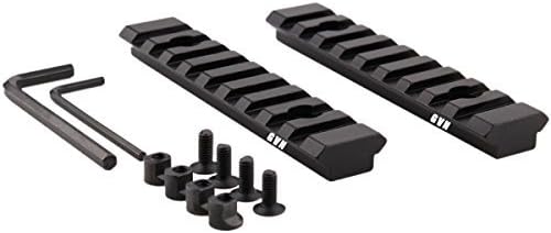GVN Keymod Picatinny Rail Section 4 Inch/9 Slot Picatinny/Weaver Rail (2 Pieces Matte black) by GVN