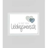 Bild Lieblingsmensch, inkl. Rahmen, Bild in blau oder rosa, perfekt als Geschenk, Geschenk für die beste Freundin, Geschenk für den besten Freund, zeige deine Zuneigung