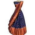 ZITON Women's Indian Traditional Kanjivaram Silk Pure Weaving Lehenga Choli Along With Dupatta And Blouse Piece, Half Saree (Unstitched)