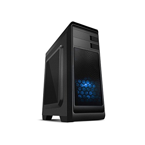 NOX Modus Midi-Tower Negro - Caja de Ordenador  Midi-Tower  PC  SPCC  ATX  Micro-ATX  Frente  Azul 