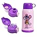 Produktbild IGZOM Vakuum Isolierte Edelstahl Kinder Trinkflasche,BPA-Frei Auslaufsicher Thermosflasche geeignet für die Schule,im Freien,600ml,Lila