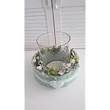 Windlicht Tischkranz Mint