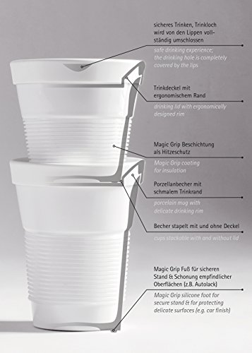 KAHLA 23A219A22002C MG Cupit Becher 0, 35 L mit Trinkdeckel in Coffee To Go Mug, Pro Öko, Porzellan, anthrazit, 10 x 6 x 13.2 cm - 7