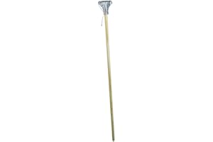 Ramon Hygiene WKH135 Wooden Kentucky Mop Handle with Fitted Mop Holder 135 cm,Yellow