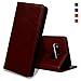 Produktbild EATCYE Galaxy Note 8 Handyhülle,Galaxy Note 8 Hülle, [Echt Leder] Handyhülle Brieftasche flip Lederhülle Schutzhülle [Versteckt Magnet] Hülle für Samsung Galaxy Note 8 (Dunkelbraun)