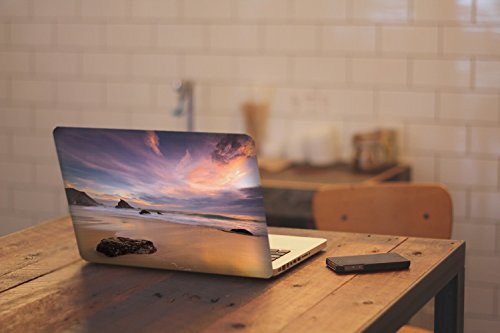 Landschaften 10002, Strand, Skin-Aufkleber Folie Sticker Laptop Vinyl Designfolie Decal mit Ledernachbildung Laminat und Farbig Design für Laptop 17″ - 3