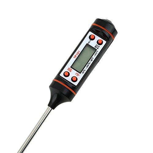 Digital-Thermometer mit LCD Display und Sonde Edelstahl Lange für Messen Temperatur Netzteil Unterstützung Automatische Abschaltung - 5
