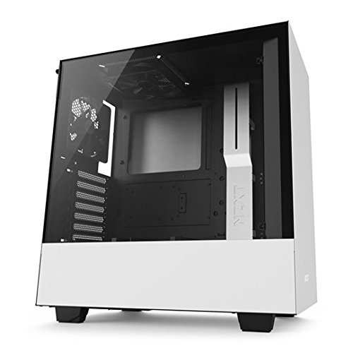 NZXT - Caja de Ordenador H500 Formato ATX con Cristal Templado  CA-H500B-W1   Color Blanco