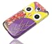 Produktbild Samsung Galaxy S4 i9500 i9505 Hard Cover Case Schutzhülle Eule Blumen Gelb Lila
