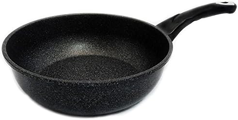 Excelife Dolche Marble coating Wok pan, Black, 10.5"