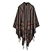 Produktbild Frauen Mode Nepal Stil Oversized verdickte Decke Schal wickeln Poncho Schal Kapuzen Cape gemütliche Faux Cashmere perfekt als Geschenk für Frau 150 * 130cm , khaki