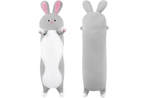 SNOWOLF Rabbit Long Plush Pillow Cute Stuffed Animal Toy Plush Soft Hug Body Pillow (50cm/19.68Inch, Rabitt)