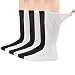 Produktbild 6 Paar Damen Diabetikersocken unverbindliche, gepolsterte, feuchtigkeitstransportierende Bambus-Diabetiker-Crew-socken 3Black3White9-11