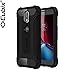 Cubix® Tough Armor Case Slim Rugged 6 Feet Drop Tested Carbon Fiber Texture Air Cushion Back Cover Case for Moto G Plus 4th Gen (Black) RS.699.00