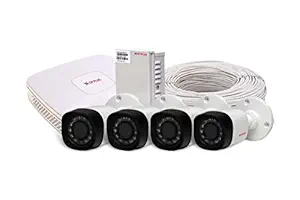 CP PLUS- 4 Channel High Definition Digital Video Recorder, 4 x HD Bullet Cameras, Metal Body Power Supply and Network Cable