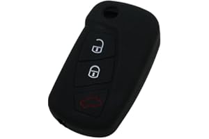 BROVACS Silicone Cover Protector Case Holder Skin Jacket Compatible with FORD 3 Button Flip Remote Key Fob CV9700 Black