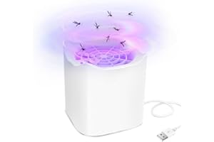 Tiptop Home Insecticida eléctrica, USB, Trampa para Mosquitos, lámpara para Mosquitos con luz, Trampa para Moscas de la Fruta para Cocina, Interior y Exterior