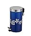 King International 100% Stainless Steel Blue Designer Pedal Dustbin| Waste Bin| Garbage Bin| Home & Office Bin| 7
