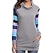 Produktbild MEIbax Frauen Sweatshirt beiläufige Wasserfallausschnitt Pullover Damen Blumendruck Lange Hülsen Tunika Bluse