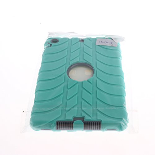 Preisvergleich Produktbild IPOTCH Voll Schützend Silikon Hülle Extrem Fallschutz Doppelte Schutzschicht Stoßabweisende Schutzhülle Gehäuse Rückseitenabdeckung für iPads - Grün - für iPad Mini 2 3