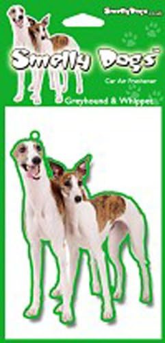Greyhound &amp; Whippet Air Freshener x 4 pcs. Each freshener individually packaged - Ideal for you Car, House or Caravan.