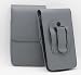 Produktbild Grau / Grey HTC Desire 320 Gürteltasche Handy Holster mit magnetischem Verschluss aus PU-Leder Schützhülle Cover mit sicherem Gürtelclip von Gadget Giant®