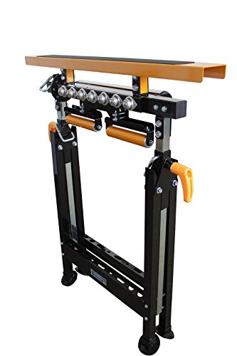 Werkbank höhenverstellbar Rollenbock Klappbock V-Rollen klappbar 200 kg Werktisch 4 in 1 - 3