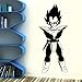 Produktbild Stycars® Wall Sticker, Vegeta Vinyl Decal - Dragon Ball Z, DBZ Anime Art, Manga Black home Decoration Children's Boys Room [Size: 42x101 CM]