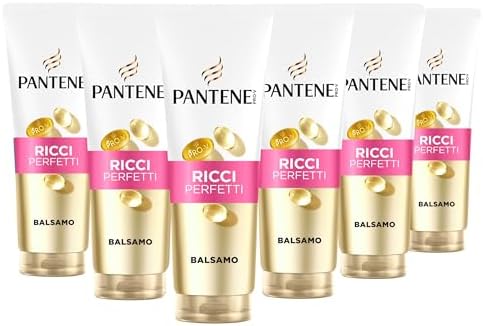 Pantene Pro-V Balsamo Ricci Perfetti 6x230ml per Ricci Crespi e Ribelli, Balsamo Uso Quotidiano, Pro-Vitamina B5 e Miscela di Nutrienti, Senza Olio Minerale e Coloranti, Tecnologia Active Nutri-Plex