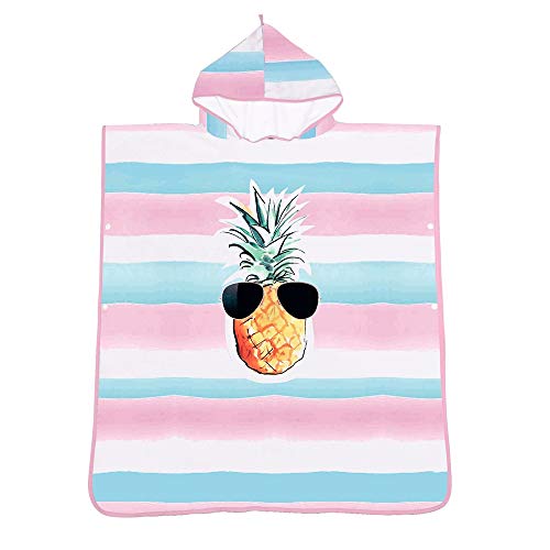 Preisvergleich Produktbild Schnell trocknendes Strandbadetuch Obst und Blumenmuster Unisex Kinder Baby Bio-Baumwolle mit Kapuze Badetuch Super Wasser absorbierender Neoprenanzug Badebekleidung Handtuch Strand Bademantel Kleinki