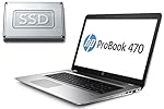 HP ProBook 470 G4 - Core i7-7500U - 32GB RAM - 500GB SSD + 1TB - DVD-RW - 43,9 cm (17,3 Zoll / Full-HD) Business Laptop